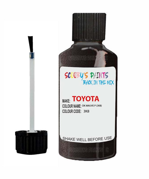 toyota corolla dk mauve p code 3k8 touch up paint 1992 1999 Scratch Stone Chip Repair 
