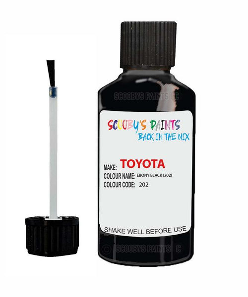 toyota celica ebony black code 202 touch up paint 1998 2008 Scratch Stone Chip Repair 