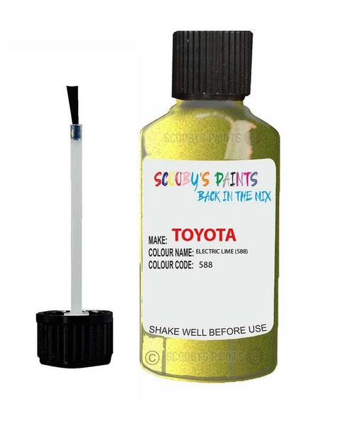 toyota prius electric lime code 588 touch up paint 2015 2019 Scratch Stone Chip Repair 