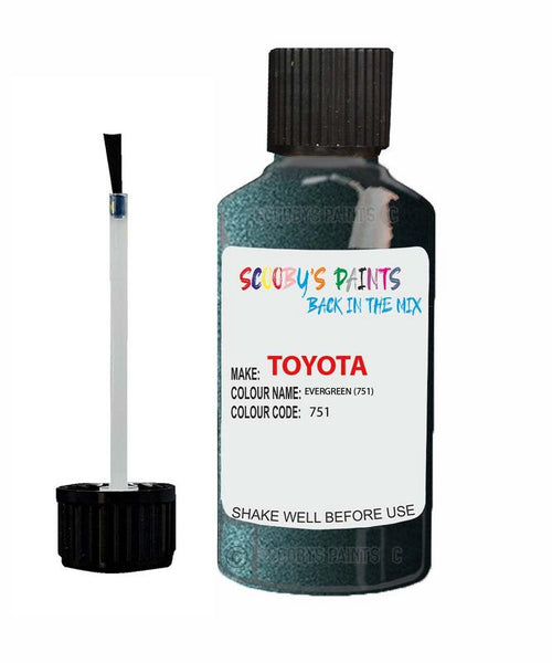 toyota corolla evergreen code 751 touch up paint 1992 2000 Scratch Stone Chip Repair 