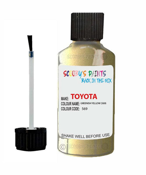 toyota corolla greenish yellow code 569 touch up paint 1991 2002 Scratch Stone Chip Repair 