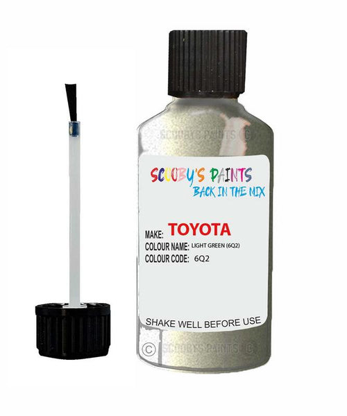 toyota avensis light green code 6q2 touch up paint 1997 2002 Scratch Stone Chip Repair 