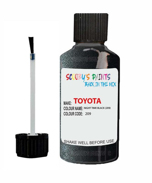 toyota hiace van night time black code 209 touch up paint 1998 2020 Scratch Stone Chip Repair 
