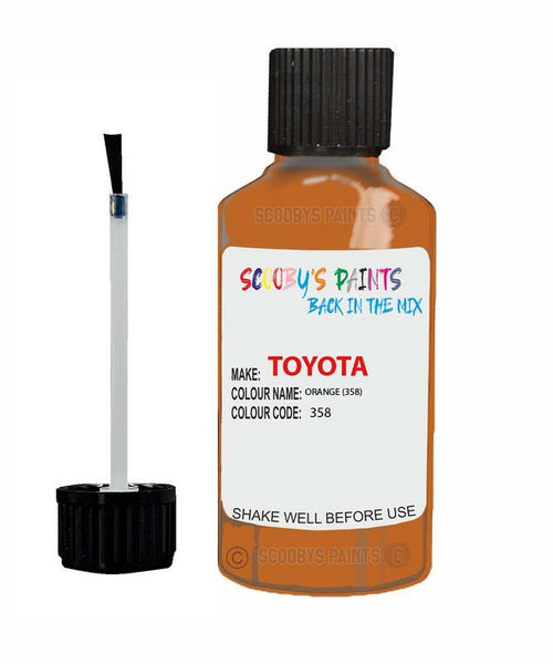 toyota corolla orange code 358 touch up paint 1990 1991 Scratch Stone Chip Repair 