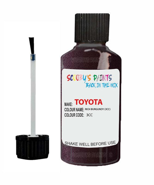 toyota corolla rich burgundy code 3cc touch up paint 1994 2000 Scratch Stone Chip Repair 