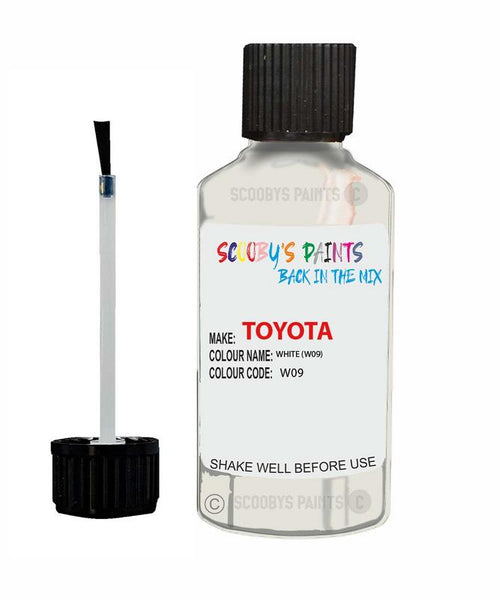 toyota yaris white code w09 touch up paint 1999 2018 Scratch Stone Chip Repair 