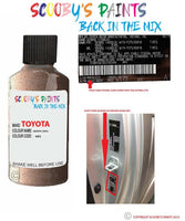 toyota aygo aikinite code location sticker 4w3 touch up paint 2013 2014