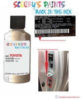 toyota corolla beige code location sticker 4k9 touch up paint 1990 2002
