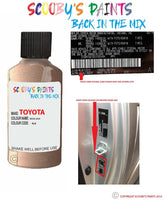 toyota paseo beige code location sticker 4l8 touch up paint 1991 1992