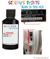 toyota supra black code location sticker 204 touch up paint 1990 2006