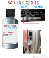 toyota camry blue code location sticker 8n0 touch up paint 1998 2015