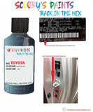 toyota carina blue steel code location sticker 8j7 touch up paint 1992 2008