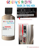 toyota camry camel beige code location sticker 4d3 touch up paint 1990 2003
