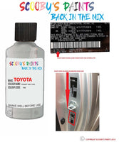 toyota rav4 ceramic grey code location sticker 1k6 touch up paint 2018 2019