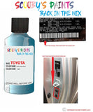 toyota corolla cool soda code location sticker 8v7 touch up paint 2010 2017