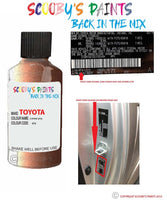 toyota corolla copper code location sticker 4t4 touch up paint 2006 2008