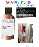 toyota corolla copper code location sticker 4t4 touch up paint 2006 2008