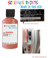 toyota corolla coral code location sticker 3l8 touch up paint 1996 1998