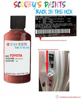 toyota corolla coral reef code location sticker 3l6 touch up paint 1997 2000