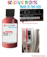 toyota paseo coral rose code location sticker 3l9 touch up paint 1996 2000