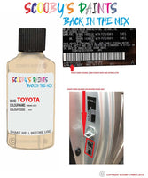 toyota camry creme code location sticker 557 touch up paint 1990 2006