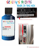 toyota yaris dark blue code location sticker 8n8 touch up paint 1999 2008