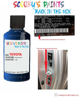 toyota prius dark blue code location sticker 8t5 touch up paint 2006 2019