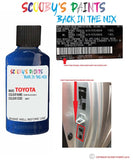 toyota camry hybrid dark blue code location sticker 8w7 touch up paint 2012 2020
