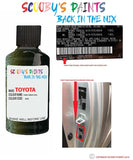 toyota camry hybrid dark green code location sticker 6v4 touch up paint 2008 2016