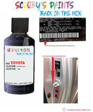 toyota corolla dk purple code location sticker 946 touch up paint 2001 2003