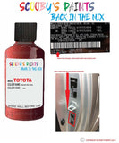 toyota corolla ginger red code location sticker 3r6 touch up paint 2005 2016