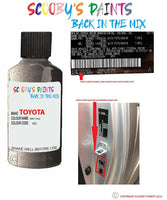 toyota verso grey code location sticker 1g2 touch up paint 2006 2019