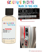 toyota corolla ivory code location sticker 4h8 touch up paint 1990 1992
