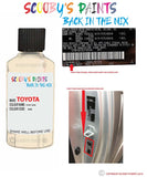 toyota corolla ivory code location sticker 4h8 touch up paint 1990 1992