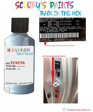 toyota carina light blue code location sticker 8j6 touch up paint 1991 1995
