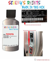 toyota celica light grayish rose code location sticker 3k7 touch up paint 1991 2002