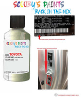 toyota camry hybrid light green code location sticker 6u6 touch up paint 2006 2018