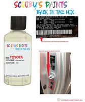 toyota aygo light green code location sticker 6v3 touch up paint 2008 2008