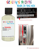 toyota aygo light green code location sticker 6v3 touch up paint 2008 2008