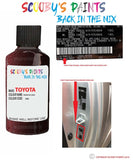 toyota verso maroon code location sticker 3n0 touch up paint 1997 2009