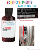 toyota corolla maroon code location sticker 3n0 touch up paint 1997 2009