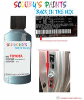 toyota camry ocean green code location sticker 3717 touch up paint 1998 1998