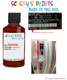 toyota corolla passion red code location sticker s6167 touch up paint 2001 2001