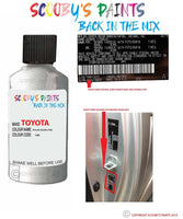 toyota verso polar silver code location sticker 199 touch up paint 1993 2018
