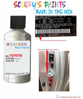 toyota camry silver code location sticker 1c0 touch up paint 1996 2018