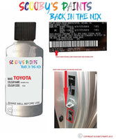 toyota corolla silver code location sticker 1c4 touch up paint 1998 2013