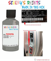 toyota corolla steel grey code location sticker 117 touch up paint 1990 1994