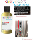 toyota corolla sub lime code location sticker 589 touch up paint 2002 2003