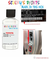 toyota supra super white code location sticker 50 touch up paint 1990 2008