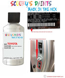 toyota yaris white crystal shine code location sticker 70 touch up paint 2002 2020